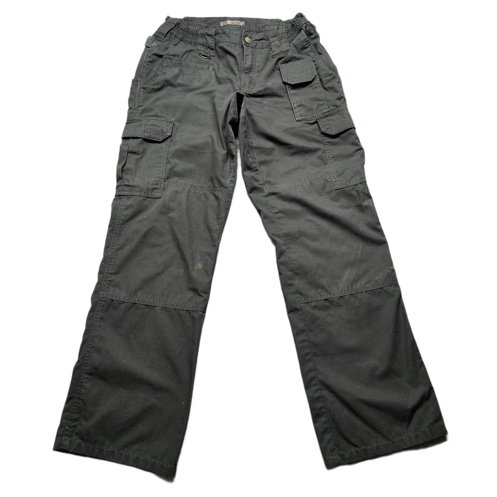 5.11 Tactical Cargo Pants Women 4R Black Regular Fit Utility Pocket Straight Leg